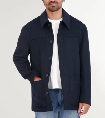 Discount Cole Haan Men's Wool Patch Pocket Jacket Navy