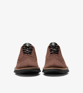 New Cole Haan Men's ZERØGRAND Remastered Stitchlite™ Wingtip Oxfords Madeira-Black