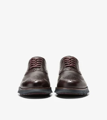 Clearance Cole Haan Men's ZER&Oslash;GRAND Remastered Wingtip Oxfords Madeira-Black