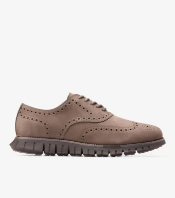 Online Cole Haan Men's ZER&Oslash;GRAND Remastered Wingtip Oxfords Lava-Truffle-Chocolate