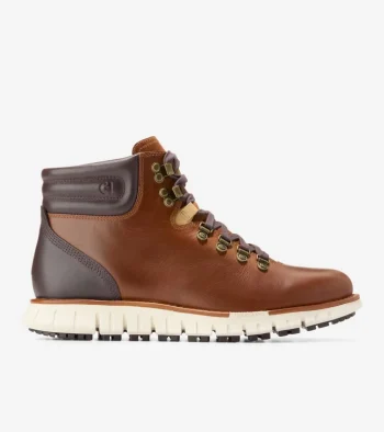 Discount Cole Haan Men's ZER&Oslash;GRAND Remastered Waterproof Hiking Boots Woodbury-Madeira-Birch