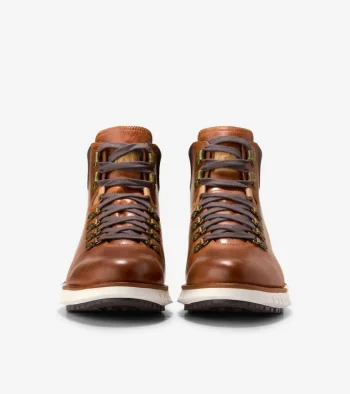Discount Cole Haan Men's ZERØGRAND Remastered Waterproof Hiking Boots Woodbury-Madeira-Birch