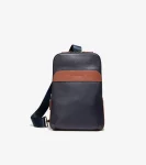 Hot Cole Haan Triboro Sling Bag NavyBlazerBlue-BritishTan