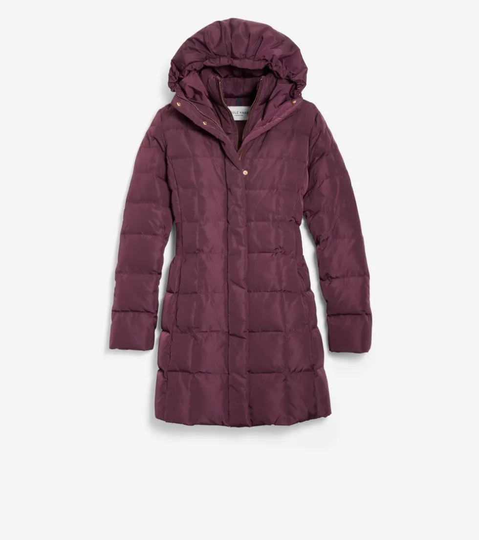 womens-32quot-signature-hooded-FqSuqBIj-1.webp Best Cole Haan Women's 32" Signature Hooded Taffeta Down Coat Merlot