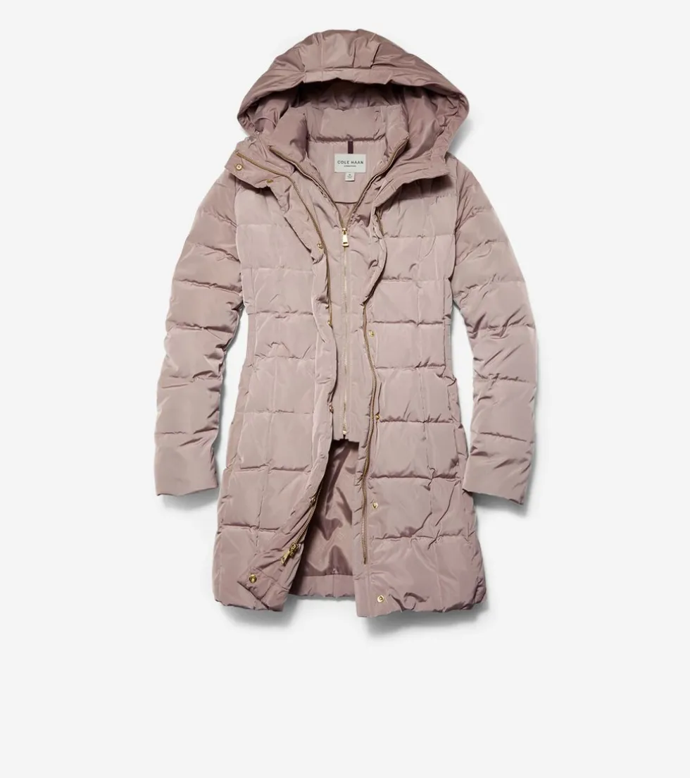 womens-32quot-signature-hooded-gasWUpgi-1.webp Online Cole Haan Women's 32" Signature Hooded Taffeta Down Coat Cashew