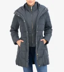 Online Cole Haan Women's 32" Taffeta Down Hooded Coat Graphite