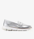 Discount Cole Haan Women's 4.ZER&Oslash;GRAND Loafers Silver-OpticWhite