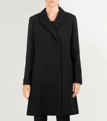 Fashion Cole Haan Women's Asymmetrical Peak Lapel Coat Black