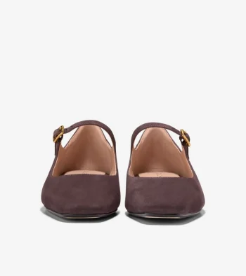 Online Cole Haan Women's Bridge Mary Jane Ballet Flats Chocolate