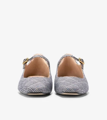 New Cole Haan Women's Bridge Mary Jane Ballet Flats MiniPlaid