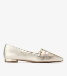 Discount Cole Haan Women's Brigid T-Strap Ballet Flats SoftGold