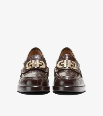 Clearance Cole Haan Women's Charlsie Loafers ChocolateCroc