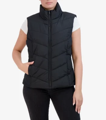 Online Cole Haan Women's Chevron Quilted Vest Black