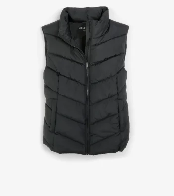 Online Cole Haan Women's Chevron Quilted Vest Black