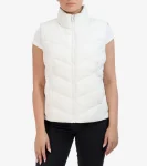 Hot Cole Haan Women's Chevron Quilted Vest Ivory