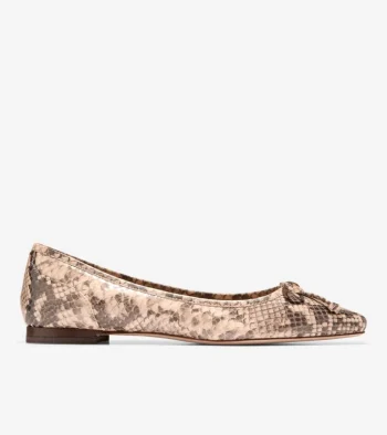 Clearance Cole Haan Women's Chlea Ballet Flats SnakePrint