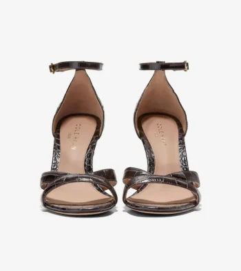 Clearance Cole Haan Women's Christena Heeled Sandals ChocolateCrocPrint