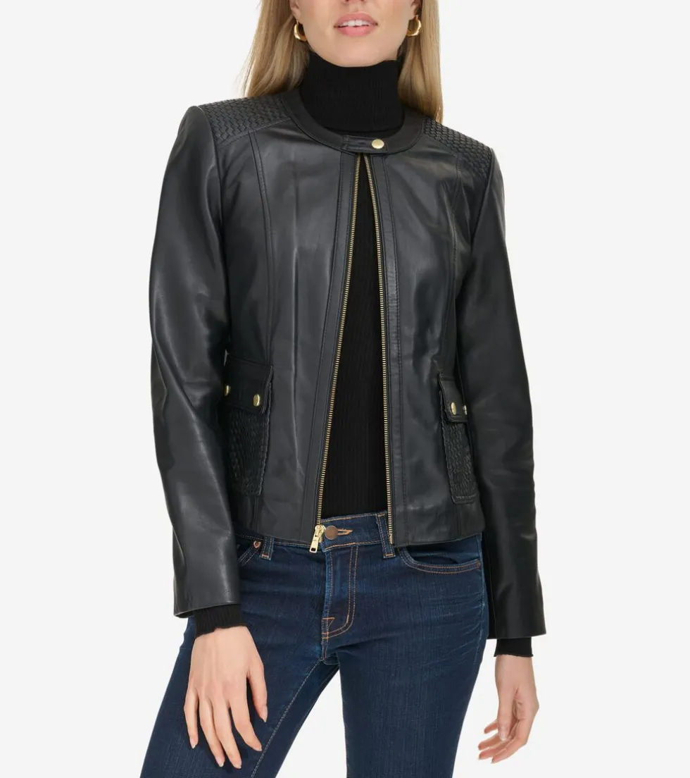 womens-curved-seam-leather-jac-pOayPNKB-0.webp Outlet Cole Haan Women's Curved-Seam Leather Jacket Black