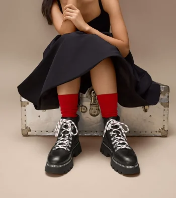 New Cole Haan Women's Delilah Waterproof Lace-Up Boots Black