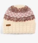 New Cole Haan Women's Fair Isle Cuff Hat Natural