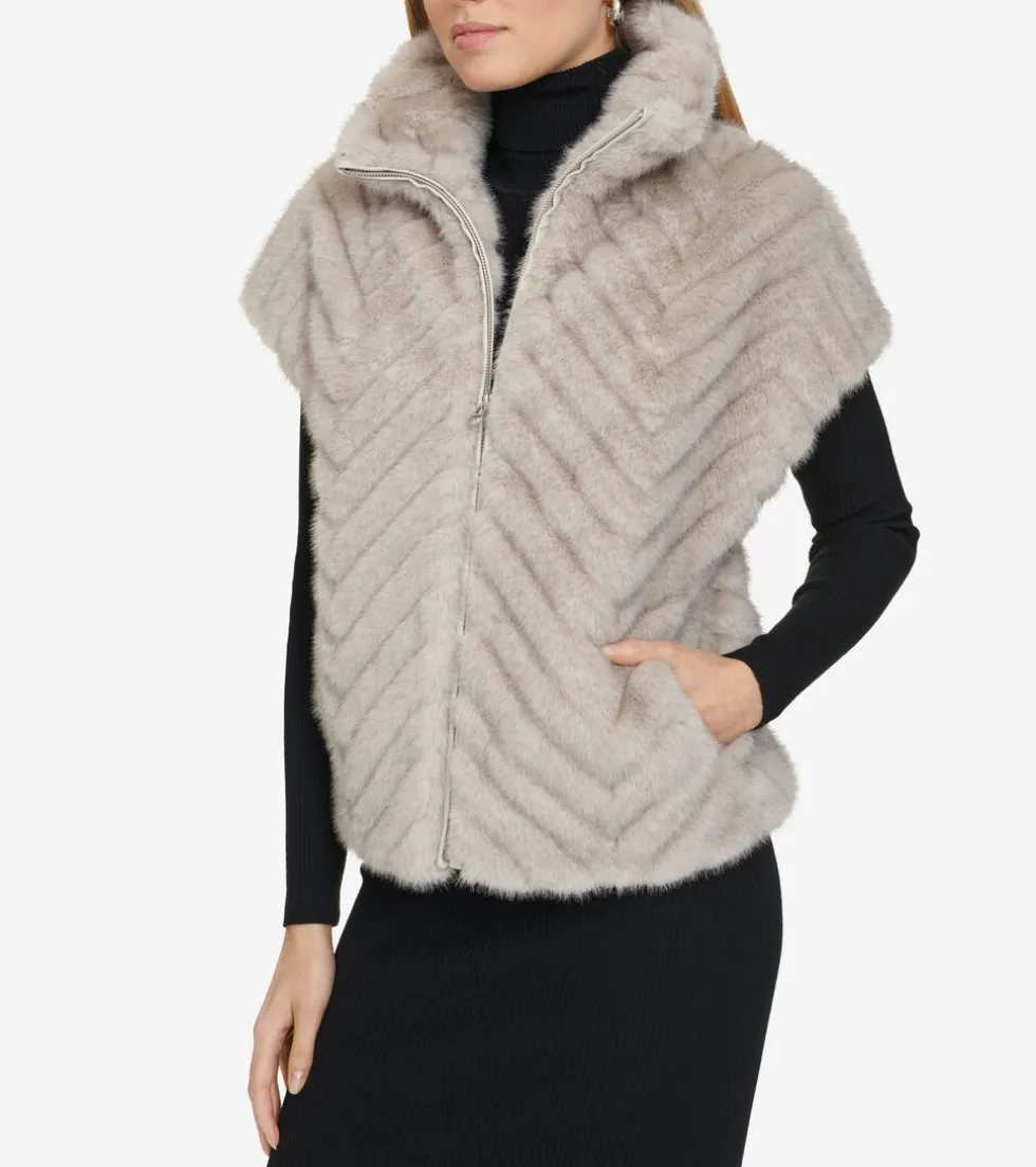 womens-faux-fur-vest-XAzewUzC-0.webp Fashion Cole Haan Women's Faux Fur Vest Grey