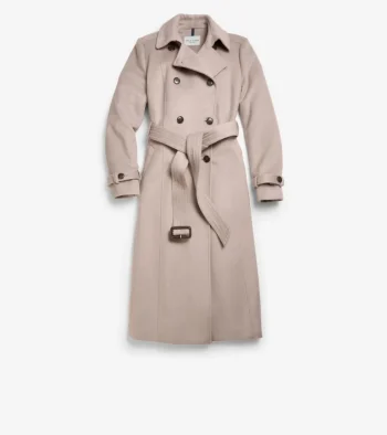 Hot Cole Haan Women's Flared Trench Coat Stone