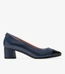 Online Cole Haan Women's Go-To Block Heel Pumps 45MM NavyBlazer-BlackPatent