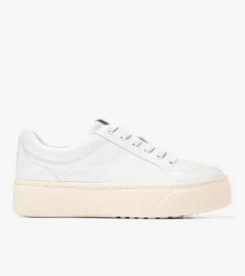 Sale Cole Haan Women's GrandPr&oslash; Max Platform Sneakers OpticWhite-Ivory