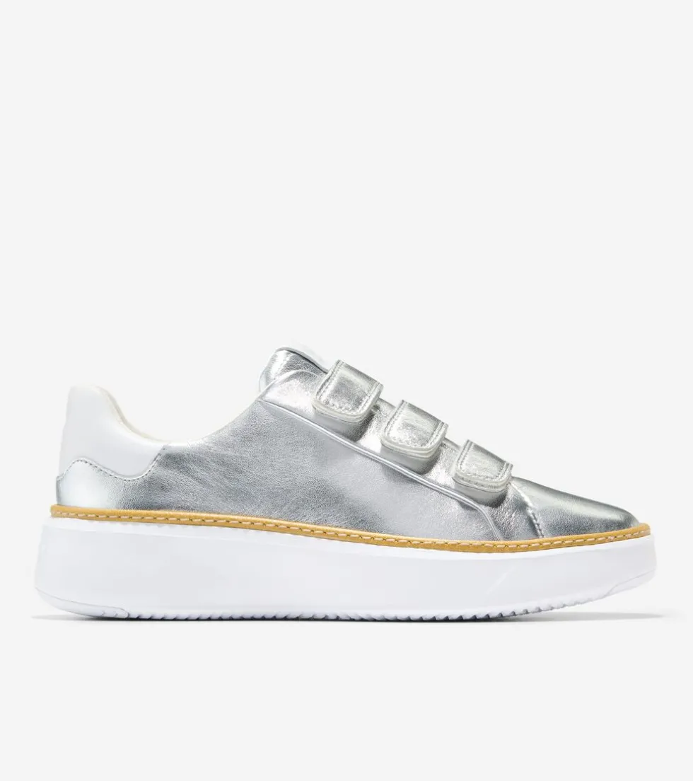 womens-grandproslash-topspin-t-BMdsYSRM-0.webp Hot Cole Haan Women's GrandPrø Topspin Triple Strap Sneakers Silver-OpticWhite