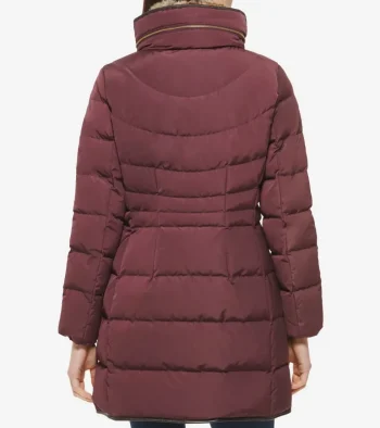 Hot Cole Haan Women's Hidden-Hood Puffer Coat Merlot