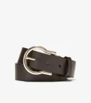 Outlet Cole Haan Women's Hinged Buckle Belt DarkChocolate