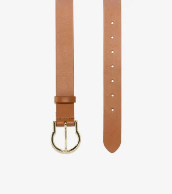 Clearance Cole Haan Women's Hinged Buckle Belt Tan