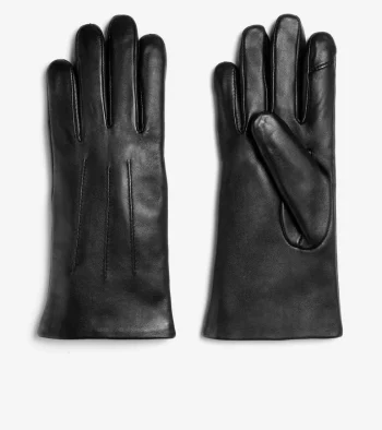 Clearance Cole Haan Women's Leather Touch Screen Gloves Black