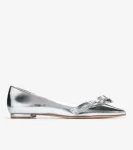 Best Cole Haan Women's Noella Bow Skimmer Flats SilverSpecchio
