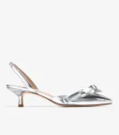 Outlet Cole Haan Women's Noella Bow Slingback Pumps SilverSpecchio