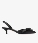 New Cole Haan Women's Noella Bow Slingback Pumps BlackCrystal