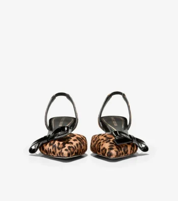 Online Cole Haan Women's Noella Bow Slingback Pumps LeopardPrint