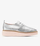 Hot Cole Haan Women's &Oslash;riginalGrand Platform Wingtip Oxfords SilverTalca-RoseSmoke