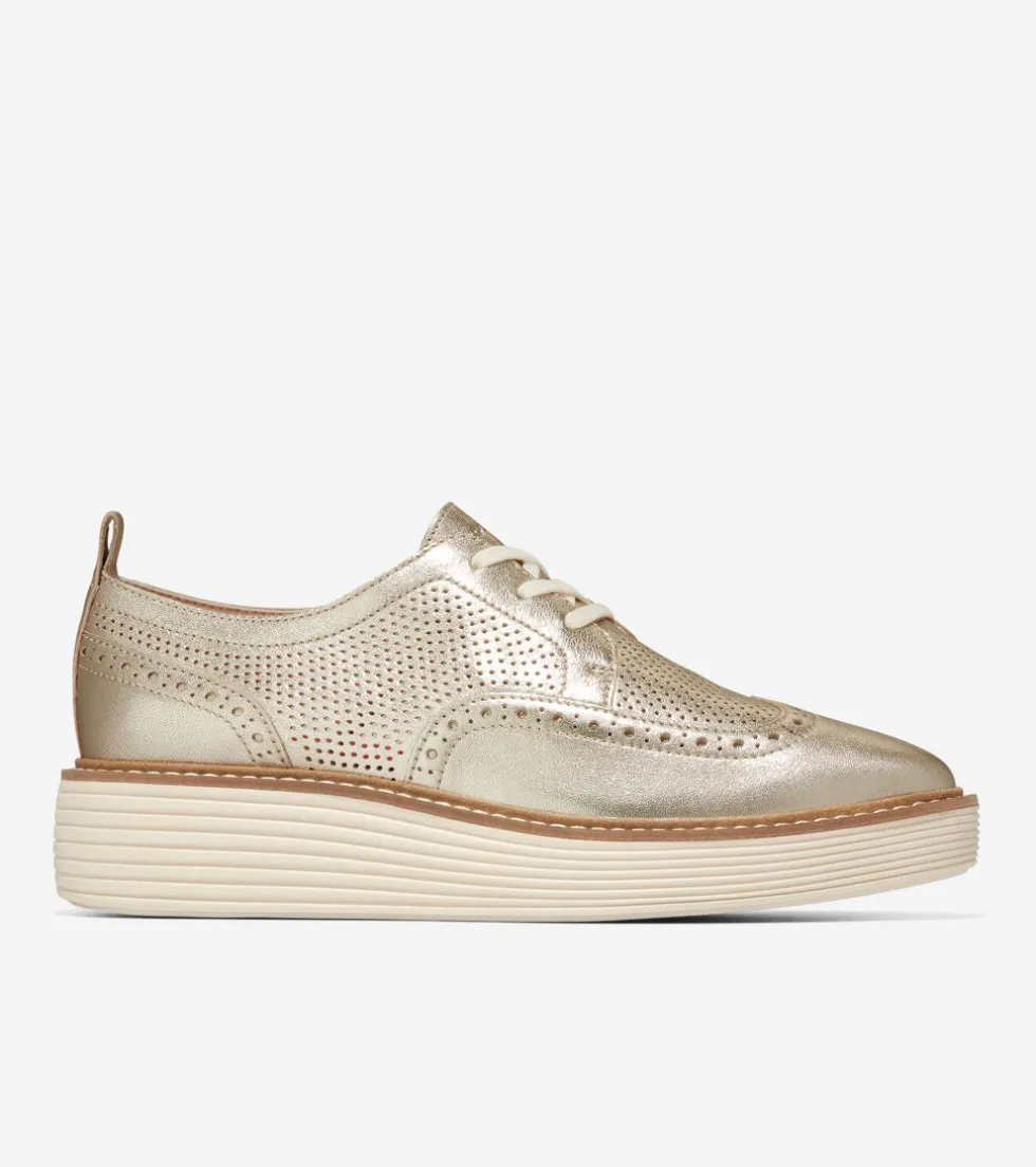 womens-oslashriginalgrand-plat-ccGoxshi-0.webp Discount Cole Haan Women's ØriginalGrand Platform Wingtip Oxfords GoldTalca-Ivory