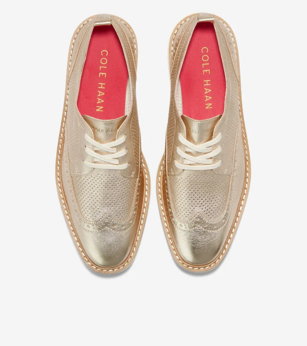 womens-oslashriginalgrand-plat-ccGoxshi-3.webp Discount Cole Haan Women's ØriginalGrand Platform Wingtip Oxfords GoldTalca-Ivory