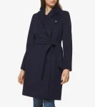 Outlet Cole Haan Women's Oversized Collar Wrap Coat Navy
