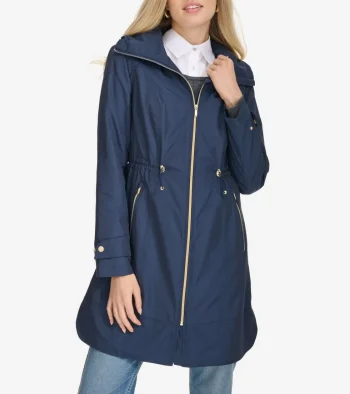 Fashion Cole Haan Women's Packable Rain Jacket Indigo