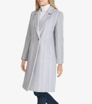 Online Cole Haan Women's Patterned Asymmetric Coat Grey