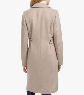 Clearance Cole Haan Women's Slick Wool Coat Bone