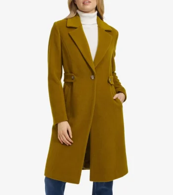 Hot Cole Haan Women's Slick Wool Coat Kiwi