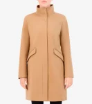 Online Cole Haan Women's Soft Twill Zip-Up Coat Beige