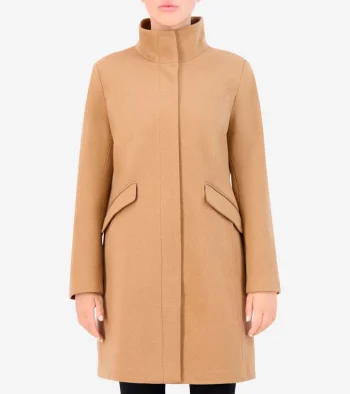 Online Cole Haan Women's Soft Twill Zip-Up Coat Beige