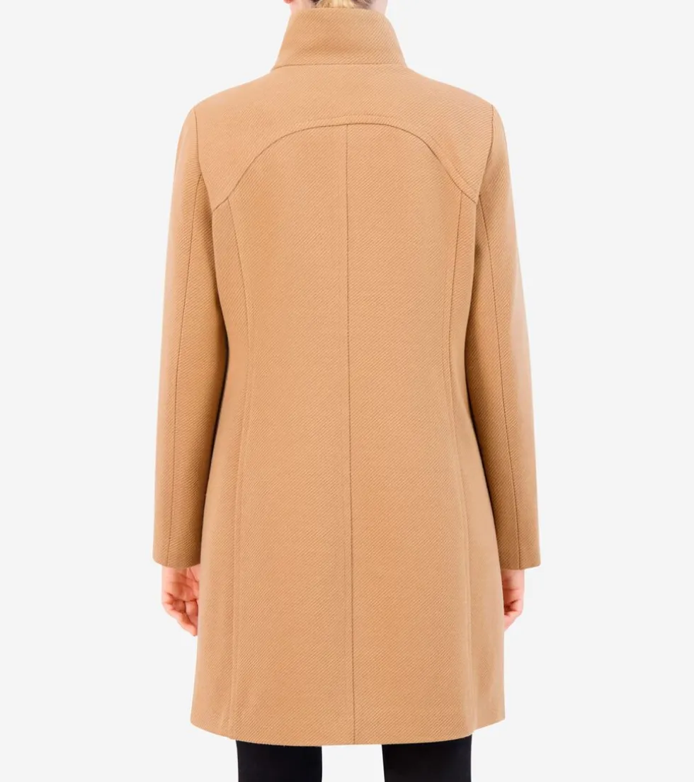 womens-soft-twill-zip-up-coat-EkoJtlJi-1.webp Online Cole Haan Women's Soft Twill Zip-Up Coat Beige