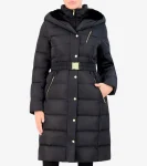 Best Cole Haan Women's Taffeta Down Belted Coat Black