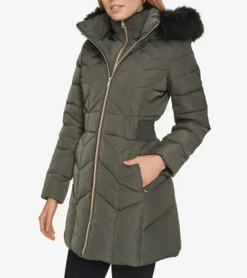 Discount Cole Haan Women's Taffeta Down Coat Forest